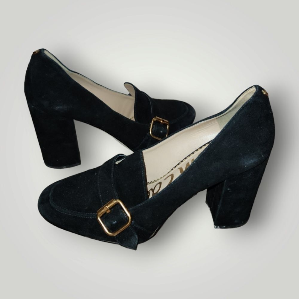 Sam Edelman Ellison Black Suede Pump Heels 8.5 - Picture 5 of 16